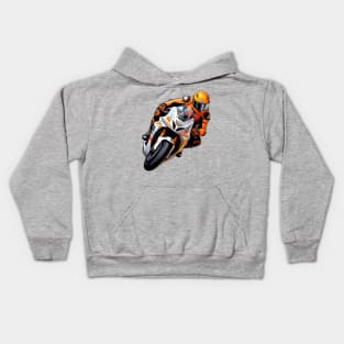 Superbike Motorcycle Racer Kids Hoodie